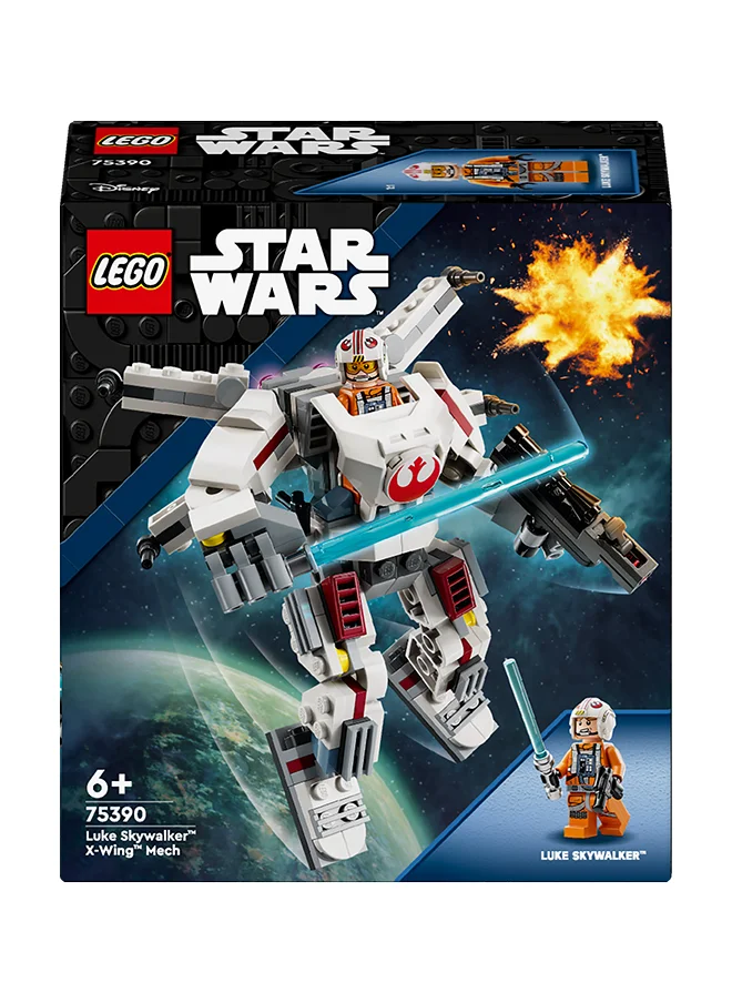 ليغو Star Wars Luke Skywalker X-Wing Mech, Collectible Brick-Built Toy For Kids, Fantasy Action-Adventures, Creative Gift Idea For Boys And Girls Aged 6 And Over (195 Pieces) 75390