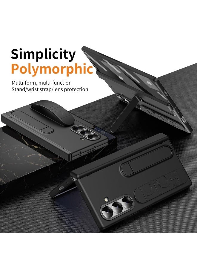 general Case for Samsung Galaxy Z Fold 7 5G 【Pen and Pen Slot】 【Built-in Screen Protector】 Elastic Silicone Wristband Phone Case Hinge Protection Shockproof Cover with Stand - Image 4