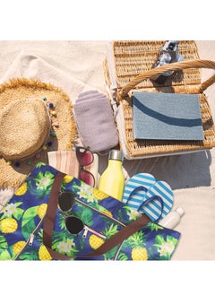 Excefore Beach Bags for Women, Women canvas Tote Bag, Canvas Bag with Zipper for Beach Travel Pool Shopping  - Image 5