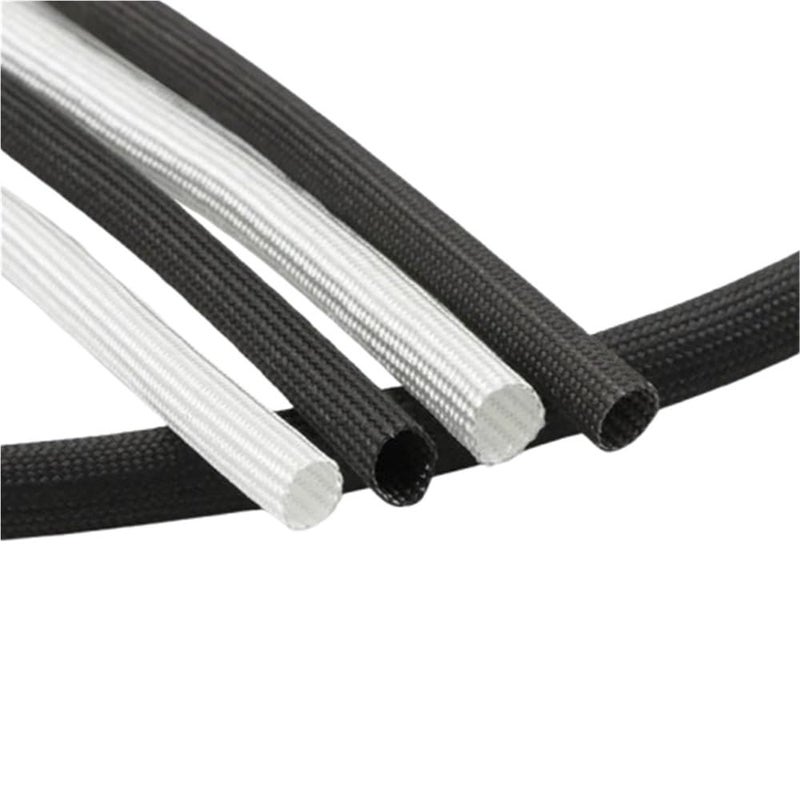 1pc Braided Fiberglass Sleeve - 1m & 5m Lengths, 1-40mm ID Woven Split Sleeving for Wire Protection and Insulation(White,20MMx5M) - Image 4