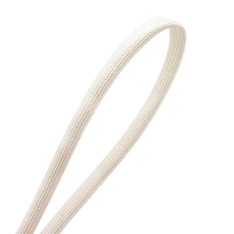 1pc Braided Fiberglass Sleeve - 1m & 5m Lengths, 1-40mm ID Woven Split Sleeving for Wire Protection and Insulation(White,20MMx5M) - Image 1