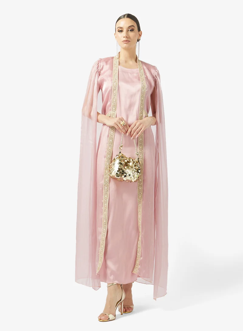hayas closet  Embellished Chiffon Dress for Women | Best Price UAE