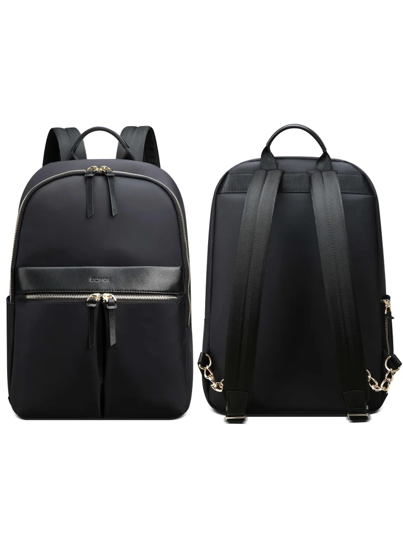 بوباي BOPAI Elegant Professional Water Resistant Laptop Backpack - Stylish Business Travel Bag  with Multi Compartments and Premium Features -BO-LB921-Black