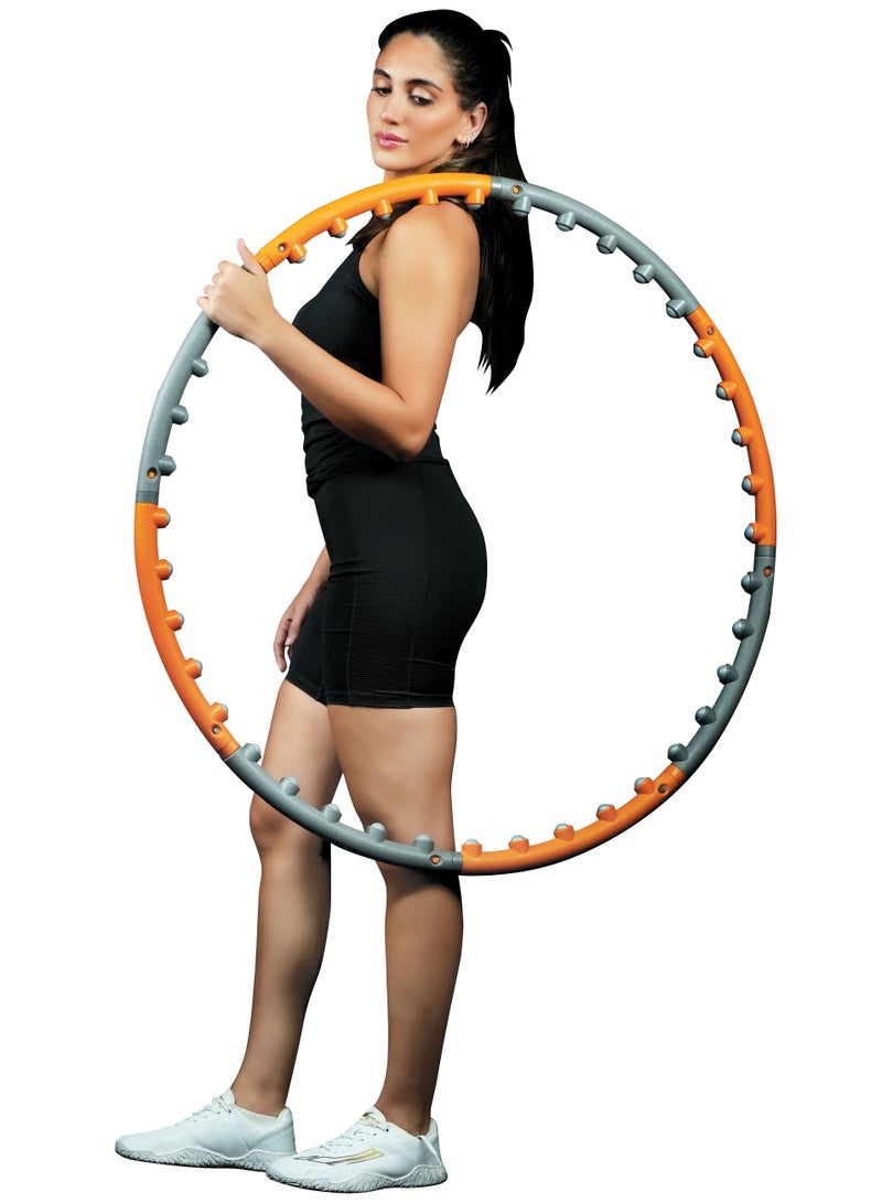 أكسوكس هولا هوب أثقل من Axox Fitness مع رغوة EVA ناعمة | حلقة تمرين 98 سم لتخفيف الخصر، تقوية عضلات البطن، خسارة الوزن، كارديو، ولياقة منزلية للبالغين - Image 1