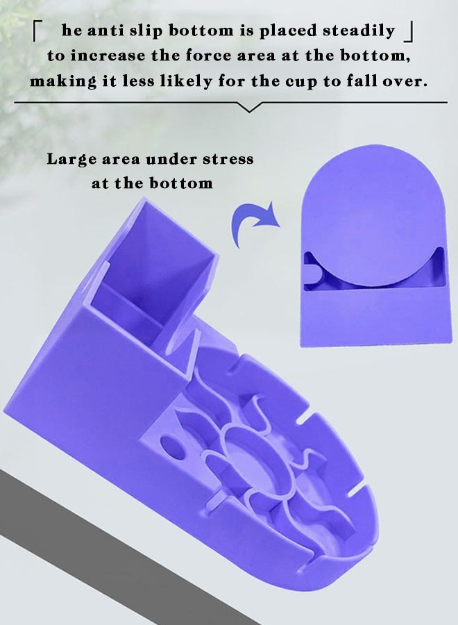 Water Bottle Drying Rack for Stanley 20-30-40oz Tumbler, Cup Silicone Drying Rack, Countertop Bottle Holder for Cups/Mugs/Glasses/Straw/Cup Lid (Blue)  - Image 4