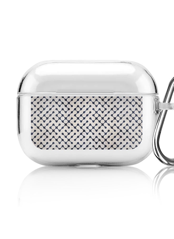 Stylizedd - Classic Clear printed Case for Apple AirPods Pro 2nd Generation Thin Transparent Cover [Designed for Apple AirPods Pro 2nd Generation] - Connect the dots (White) Print - Image 1