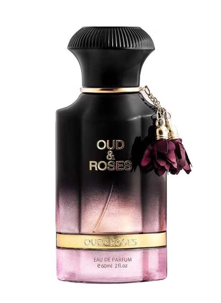 Ahmed Al Maghribi Oud and Roses Perfume EDP 60 ML  - Image 1