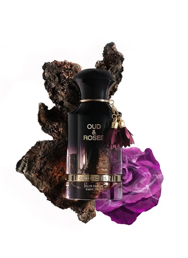 Ahmed Al Maghribi Oud and Roses Perfume EDP 60 ML  - Image 2