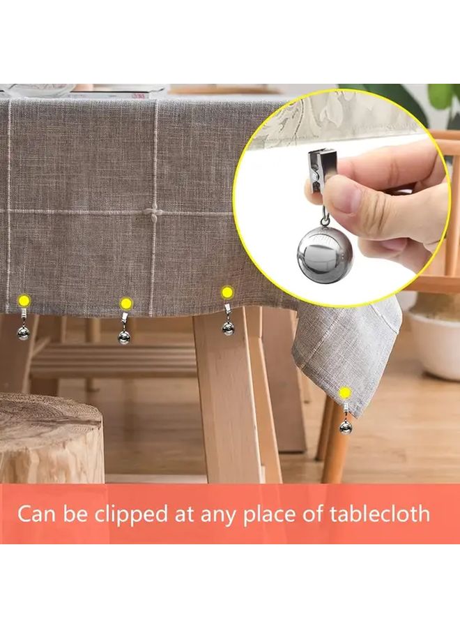 6Pcs Stainless Steel Tablecloth Weights With Clip For Home Outdoor Camping Wedding - Image 3