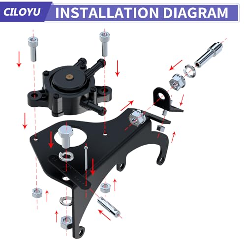 CILOYU 212cc Throttle Plate Linkage Bracket Compatible with Predator 212 GX200 GX160 Coleman Minibike CT200U BT200X CT200UEX Baja MB200 KT196 Go Kart Fuel Pump Top Plate Throttle Motor Mount Parts - Image 3