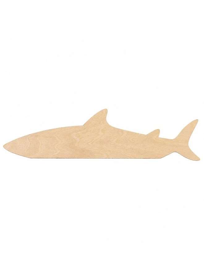 Rex London Shark Wooden Ruler – Fun Shark-Themed 12-Inch Wooden Ruler for Kids – Ideal for School, Craft Projects, and Drawing