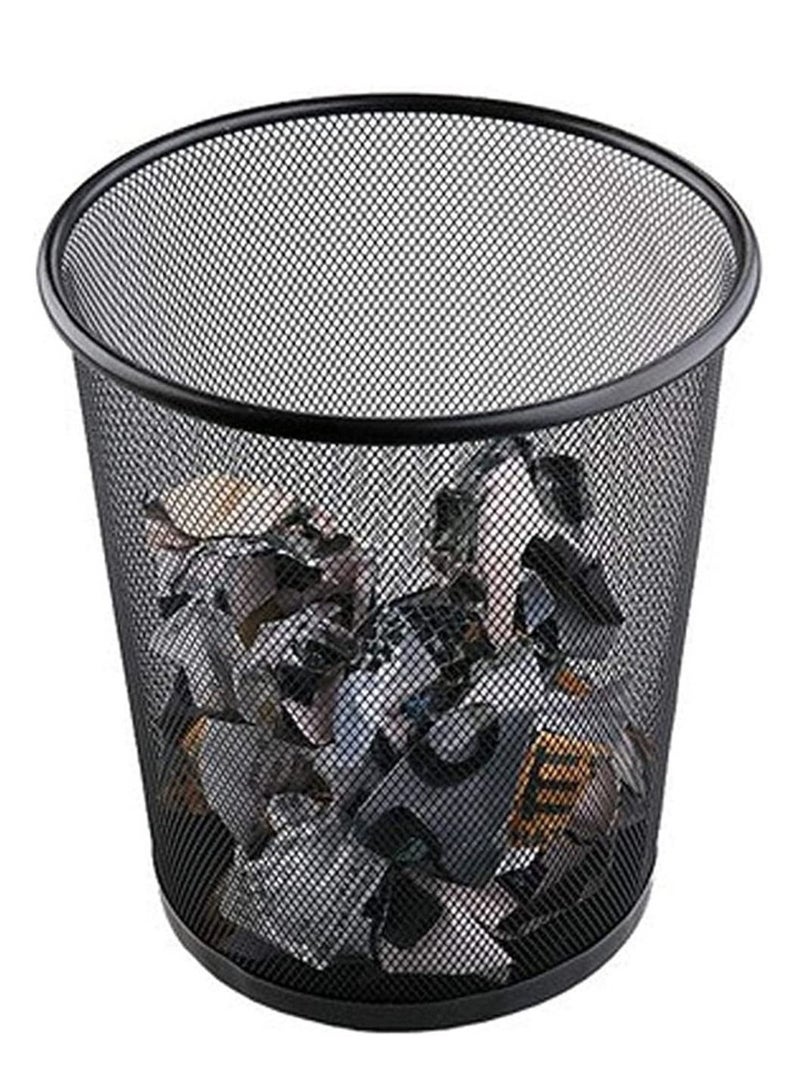 Maxi Metal Mesh Waste Bin Medium 12 Litre Capacity Black - Image 2