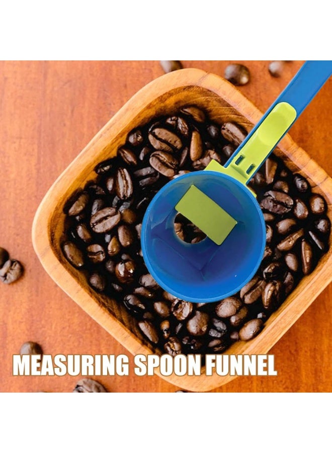 2-in-1 Sliding Scoop Converts to Funnel, Adjustable Measuring Spoon with Funnel, Precise Measurement for Your Dietary Supplements, Easy to Clean, Ideal for Powder, Protein Powder, and Liquids, Blue - Image 5