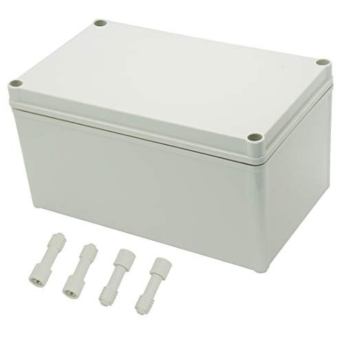 Zulkit Junction Box ABS Plastic Dustproof Waterproof IP67 Junction Boxes Universal Electrical Project Enclosure DIY Electronic Project Box Grey 9.84 x 5.91 x 5.12 inch (250 x 150 x 130mm) - Image 1
