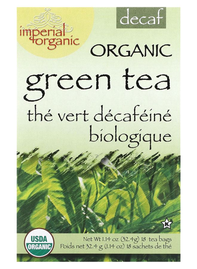 Uncle Lee's Tea Imperial Organic Green Tea Decaf 18 Tea Bags 1.14 oz (32.4 g)