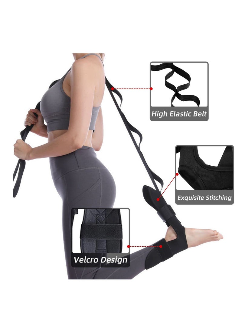Yoga Stretching Strap, Yoga Strap for Stretching , Ankle Ligament Stretcher Belt with Loops, Ligament Stretch Band, Soft Leg Stretcher, Good for Plantar Fasciitis, Fitness Leg Stretcher