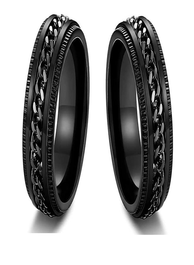 IGA COLLECTION Valentine Stylish Fashionable Latest Combo Black Dude Chain Ring W1 (17) - Image 1