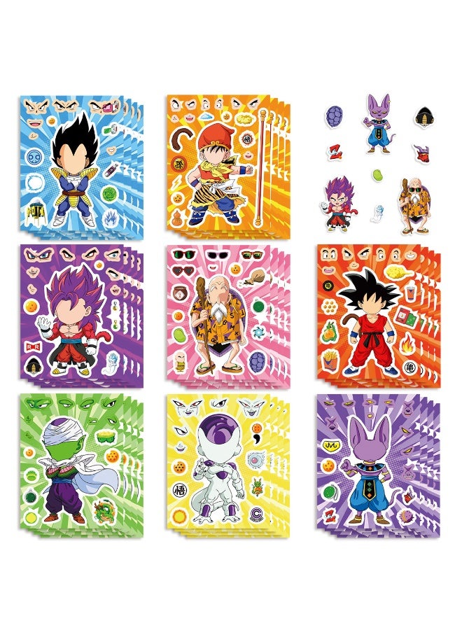 8Pcs Dragon Ball Puzzle Stickers, Waterproof Vinyl Self-Adhesive Decals, DIY Decor Stickers for Bottle Laptop Phone Case Luggage - Image 1