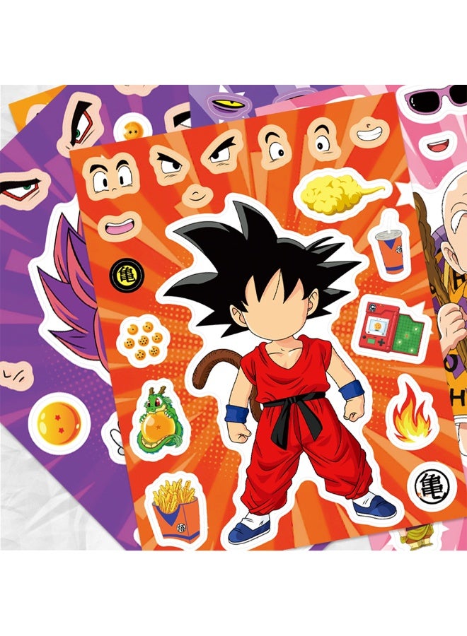 8Pcs Dragon Ball Puzzle Stickers, Waterproof Vinyl Self-Adhesive Decals, DIY Decor Stickers for Bottle Laptop Phone Case Luggage - Image 3
