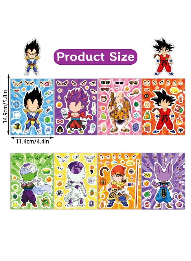 8Pcs Dragon Ball Puzzle Stickers, Waterproof Vinyl Self-Adhesive Decals, DIY Decor Stickers for Bottle Laptop Phone Case Luggage - Image 2