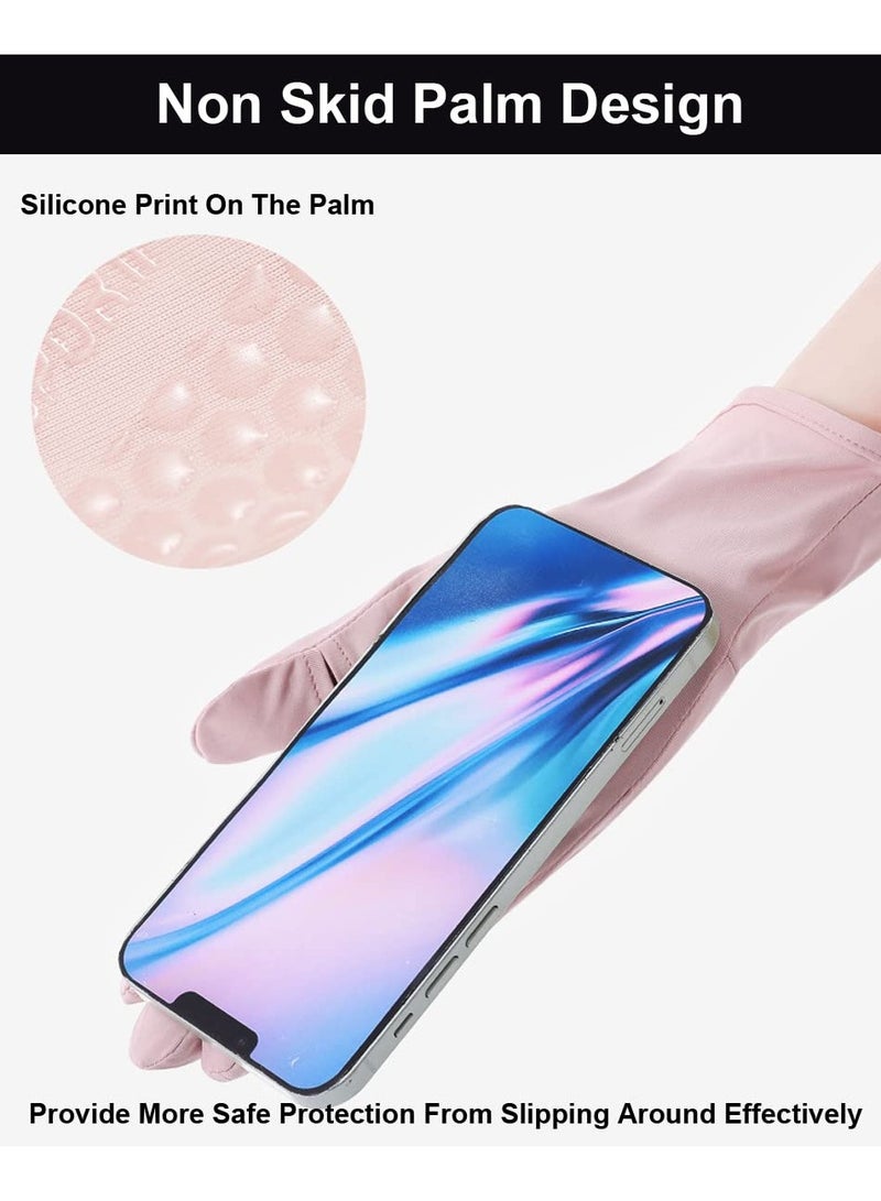 RTYY قفازات نسائية،قفازات من الحرير الجليدي،قفازات قيادة نسائية،قفازات السيارةقفازات حماية من الشمسقفازات القيادةقفازات صيفية للحماية من أشعة الشمس والأشعة فوق البنفسجية، قفازات رياضية خارجية مانعة للانزلاق، قابلة للتهوية، مزودة بشاشة لمس - Image 4