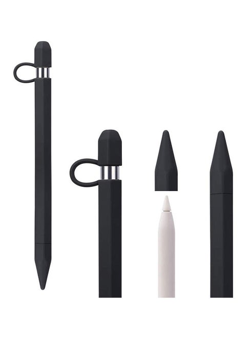 Case for Apple Pencil - Anti-lost Cap Holder and Nib Cover Set 1st Generation/iPad Pro 9.7/10.5,Apple Protective Black