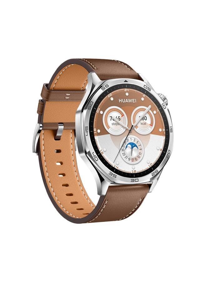 HUAWEI WATCH GT5 46mm Smart Watch, up to 14 Days Battery Life, All-new Running and Cycling Sports, Sharp-Edged Design, Health Tracking, Compatible with iOS and Android Brown - Image 3