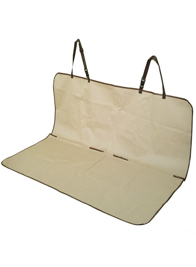 بيت سيف غطاء مقعد السيارة المقاوم للماء من بيت سيف هابي رايد للكلاب والحيوانات الأليفة - يناسب السيارات والشاحنات وسيارات الدفع الرباعي - حماية مقاومة للماء - لون بيج - Image 4