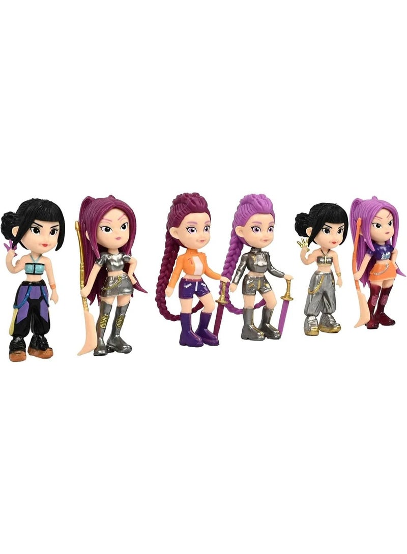KPOP Figures Kpop Demon Hunters Action Figure Home Decor Desk Ornament For Hunters Fans 6pcs set - Image 4