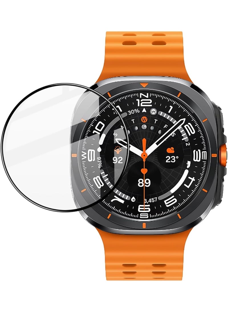 Screen Protector for Samsung Galaxy Watch 7 Ultra 47mm, 3D Curved Soft Edge Protective Film [Anti-Scratch] [Bubble Free] [Ultra Shatterproof] [High Sensitive] (Not Glass) - Image 1