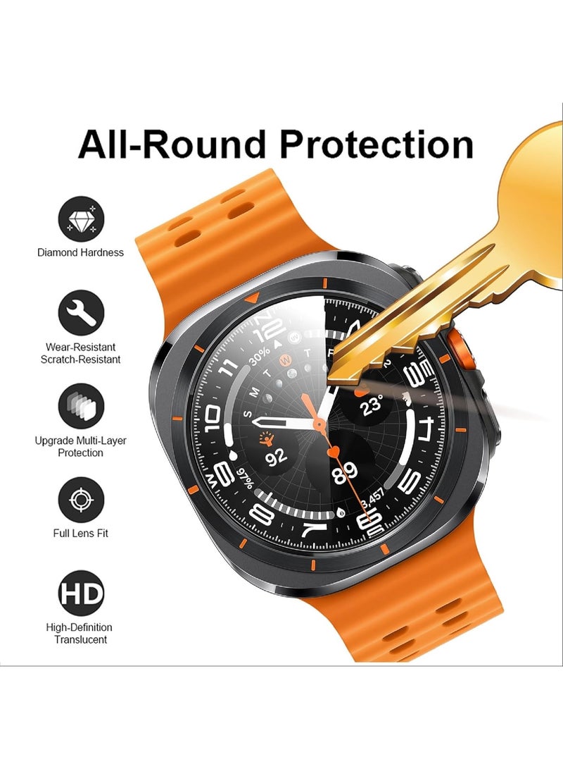 Screen Protector for Samsung Galaxy Watch 7 Ultra 47mm, 3D Curved Soft Edge Protective Film [Anti-Scratch] [Bubble Free] [Ultra Shatterproof] [High Sensitive] (Not Glass) - Image 2