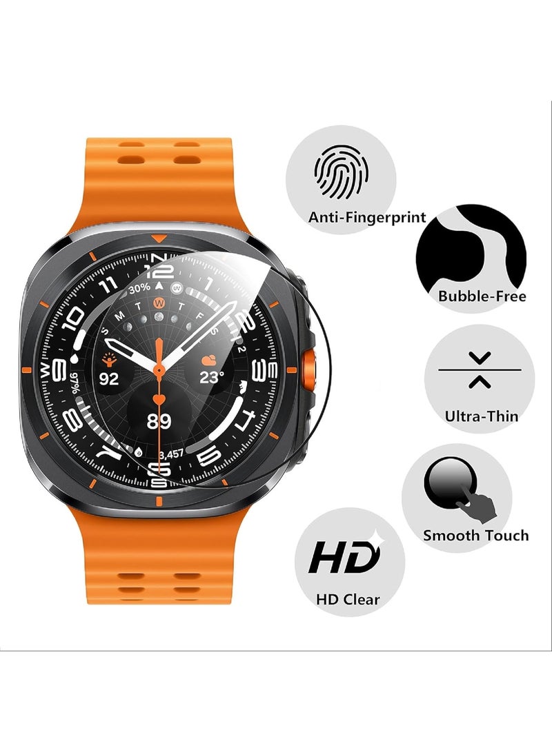 Screen Protector for Samsung Galaxy Watch 7 Ultra 47mm, 3D Curved Soft Edge Protective Film [Anti-Scratch] [Bubble Free] [Ultra Shatterproof] [High Sensitive] (Not Glass) - Image 4