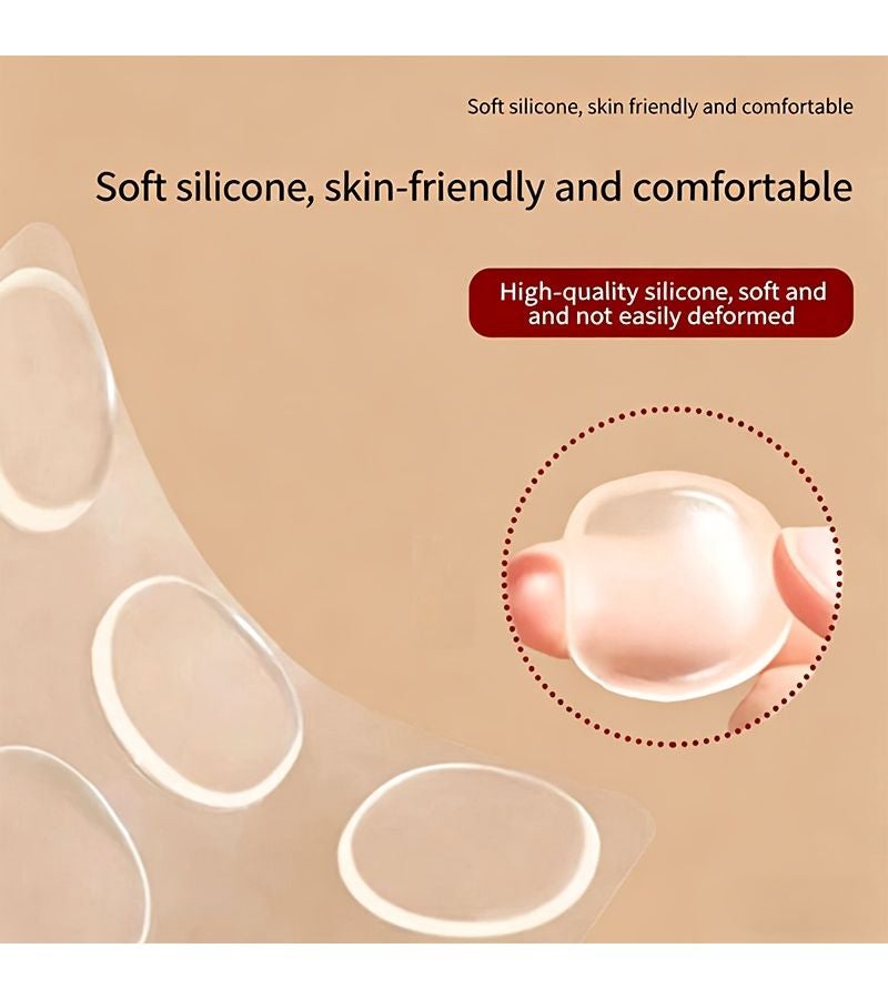 10pcs Silicone Self-Adhesive Sleeping Forehead Patch - Reusable Facial Elastic Patch for Forehead Full Face - Washable Sticky Reusable - Compact Portable for Daily Use Travel - Unisex - Image 4