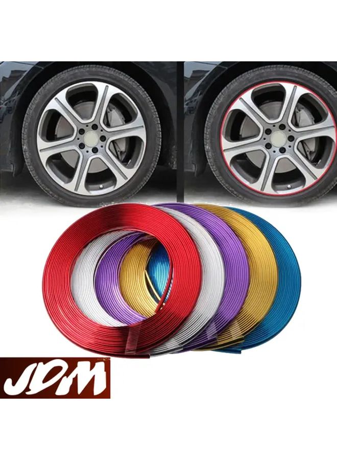 شريط زخرفي مرن عالمي JDM (8 متر / 26.24 قدم) باللون الأزرق لتزيين السيارة من الداخل والخارج - Image 1
