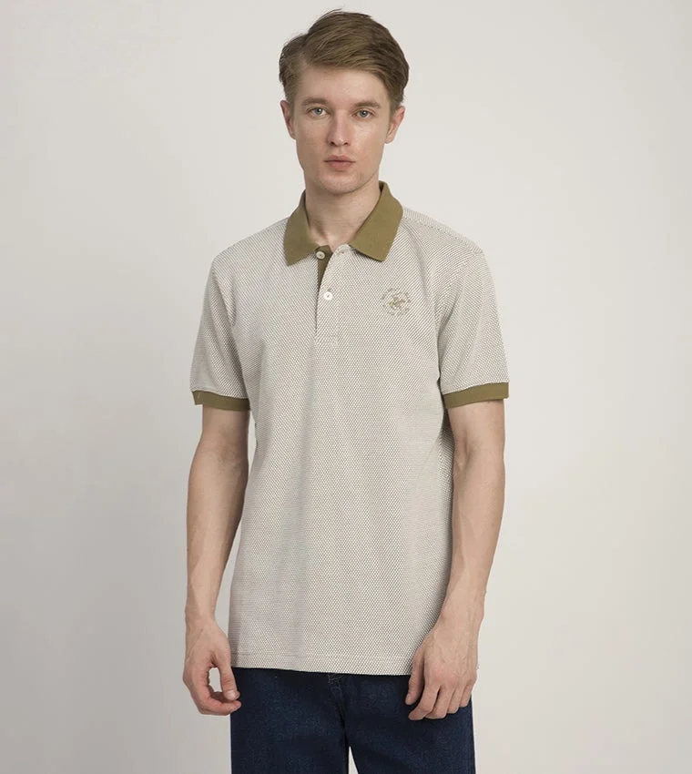 Patterned Short Sleeves Polo T-Shirt