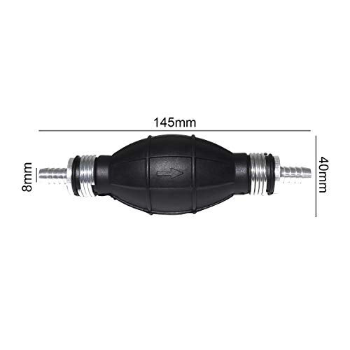 ePathChina 8mm 5/16 Black Primer Bulb Rubber Fuel Pump Transfer Vacuum Fuel Hand Primer Gasoline Petrol Diesel Pump for Marine Boat Accessories - Image 2