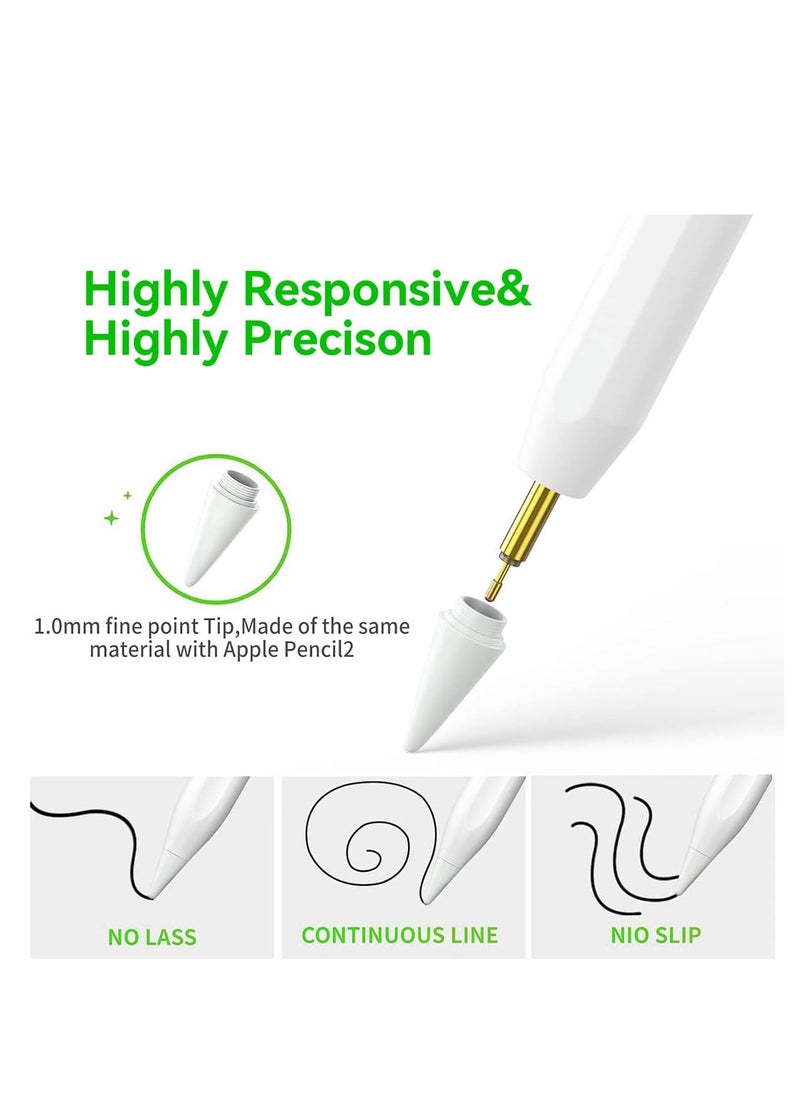 ECVV ECVV® Stylus Pen for Touch Screens - Fine 2mm Tip, Work for iPad, iPhone, Android Tablets, Microsoft Surface - Rechargeable, No Lag, Scratch-Resistant Fiber Tip - Lightweight Metal Body  - Image 5