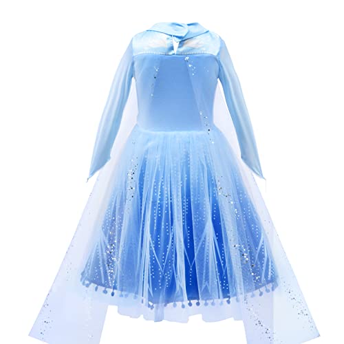 Tacobear 10Pcs Princess Costume Dress For Girls Kids Toddler Snow Princess Dress Up Clothes for Little Girls with Accessories Gloves Crown Wands Wig Necklace for 3-4T Kids Christmas Birthday Party - Image 4