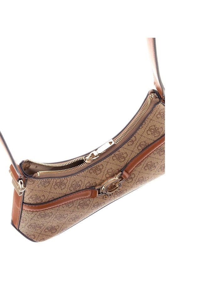 Guess Latte Logo Light Brown Women Crossbody Bag HWSG7993730 – Elegant Leather Monogram Bag - Image 5