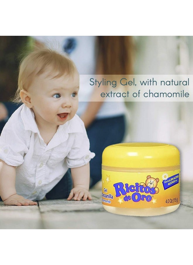 Ricitos de Oro - Styling Gel Chamomile Manzanilla 4.0 Oz (115G) Pack Of 6 - Image 1
