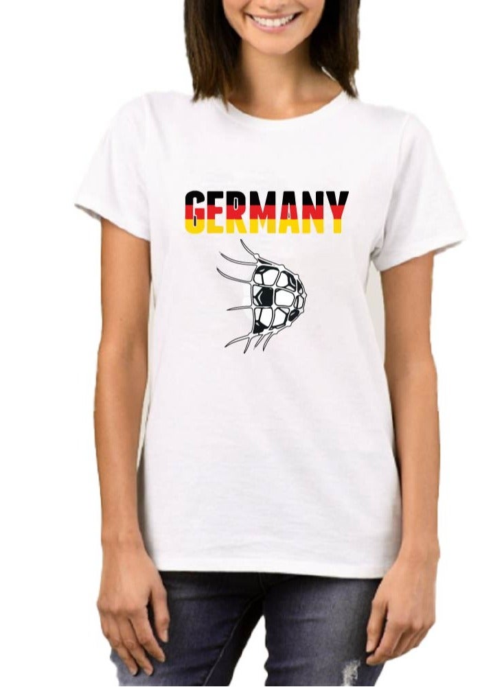 PRINTSHOP4ME Germany Unisex Adult T-Shirt - Short Sleeve Round Neck Cotton Tshirt for Men and Women - Soft and Comfortable - Gift for Football Fans - Image 2