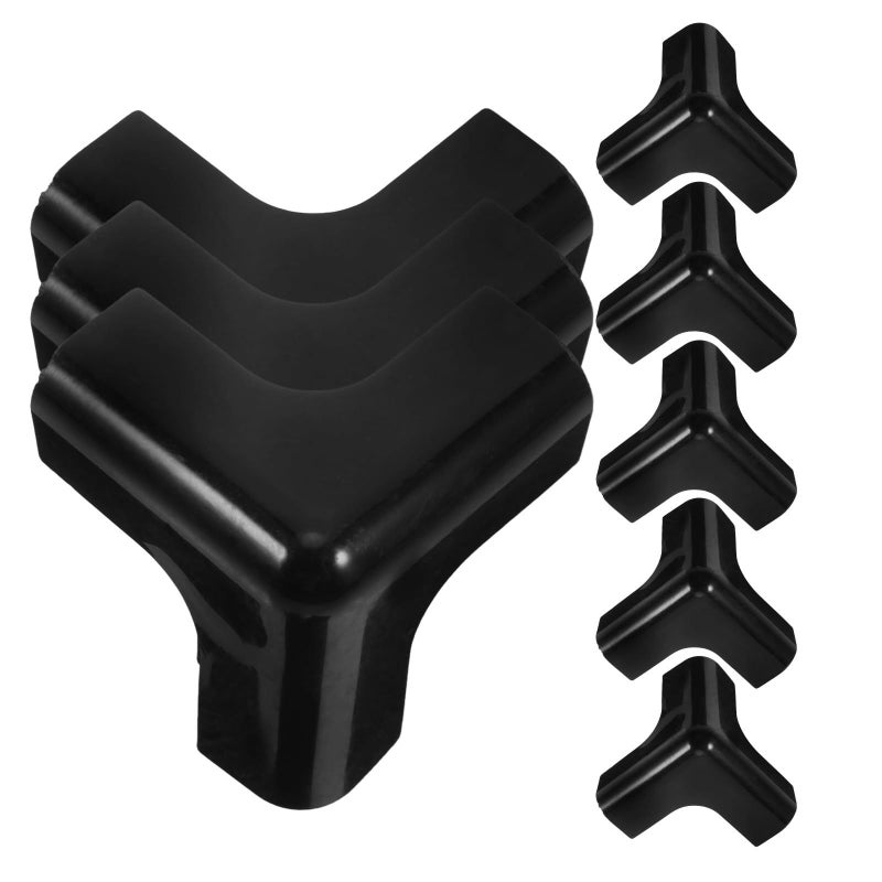 Luxshiny 8pcs Black Soft Edge Furniture Corner Protectors Table Safety Guards - Image 2