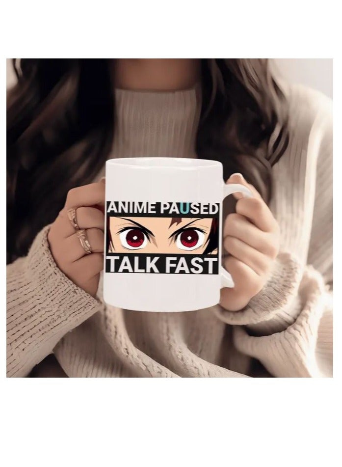 RYN Anime-Themed Ceramic Coffee Mug, Double-Wall Insulation, Microwave Safe, Ideal for Anime Enthusiasts, Educators, Grandparents, and Significant Others - Image 2