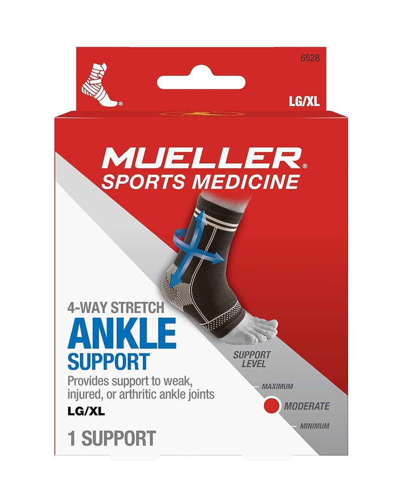 Mueller 4-Way Stretch Ankle Support Sleeve for Large/X-Large Feet - Image 2