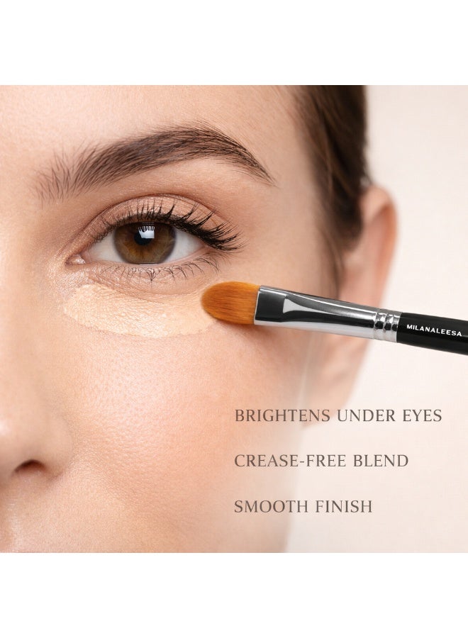 Flat Concealer Brush for Under Eye & Spot Coverage, Precision Makeup Brush for Liquid Cream Foundation, Smooth Blending, Flawless Finish, Professional Makeup Brush Tool - Image 2