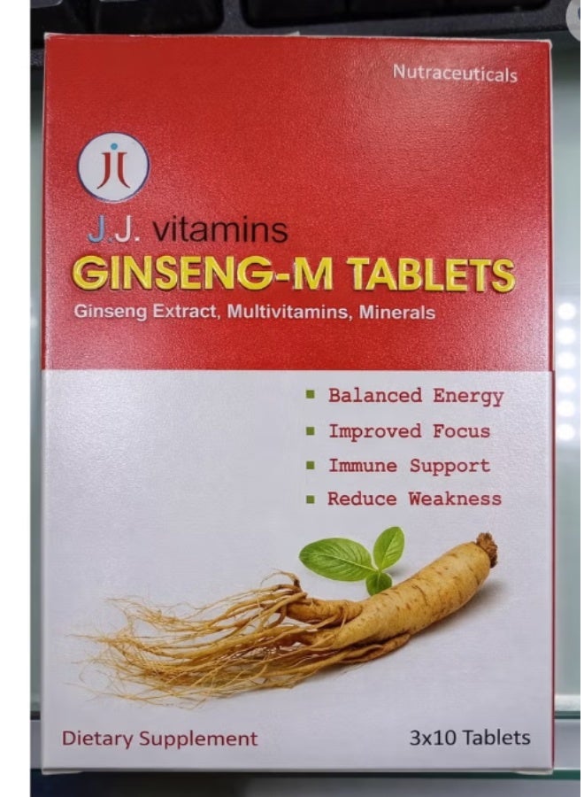JJ VITAMINS GINSENG-M TABLETS