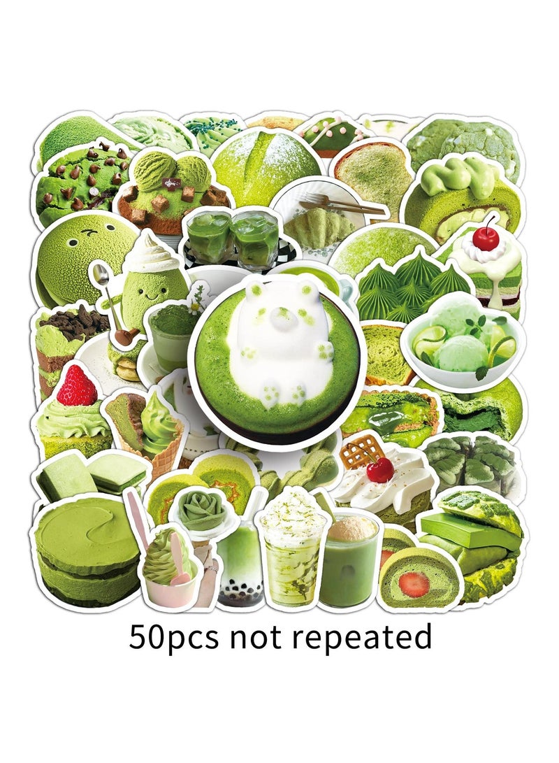 قوس قزح أورينبو ملصقات صغيرة الحجم على شكل كعكة ماتشا، عبوة من 50 ملصقًا من الفينيل لأجهزة الكمبيوتر المحمول، ملصقات مقاومة للماء لزجاجات المياه، مجموعة ملصقات جرافيتي للمراهقين والبنات والأطفال والبالغين - Image 2