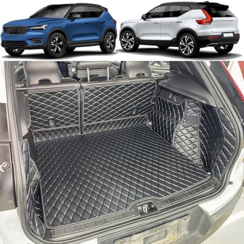 7DEEKEI for 20182026 Volvo XC4020222024 Volvo C40 Recharge Trunk Mat and Rear Backrest Cargo Mat Liners All Weather AntiSlip - Image 1