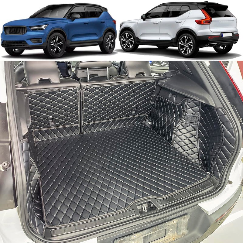 7DEEKEI for 20182026 Volvo XC4020222024 Volvo C40 Recharge Trunk Mat and Rear Backrest Cargo Mat Liners All Weather AntiSlip - Image 2
