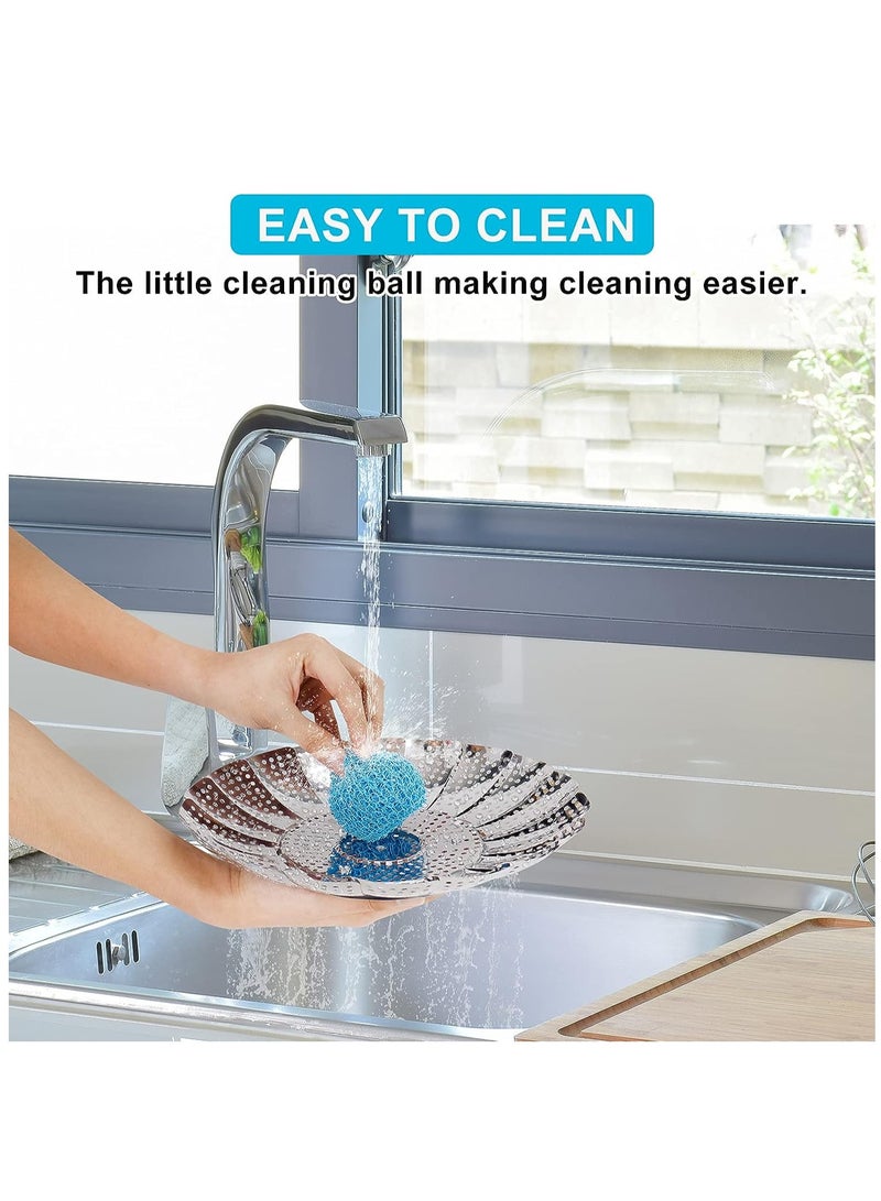 Steamer Shelf, Stainless Steel Steamer Basket with Removable Handle, Collapsible Steaming Basket Fits Various Pots and Pans (24.5.5 x 24.5 cm)  - Image 5